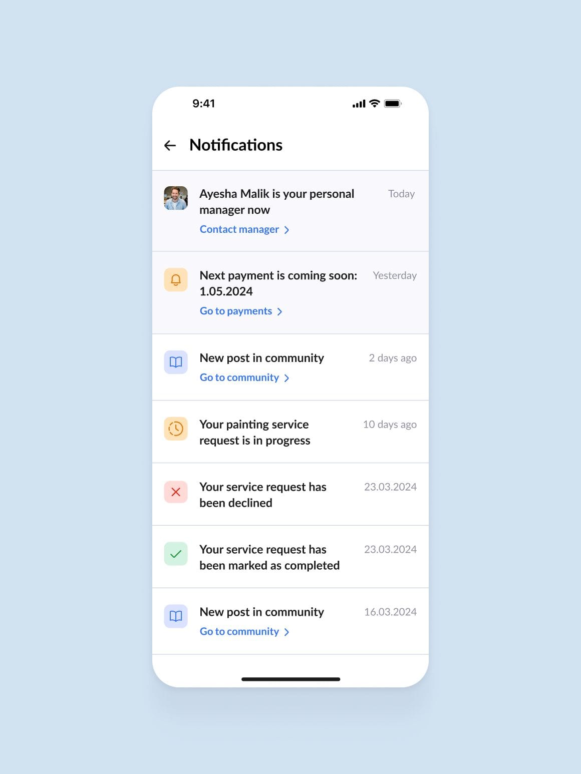 mobile app for tenants for real estate management platform