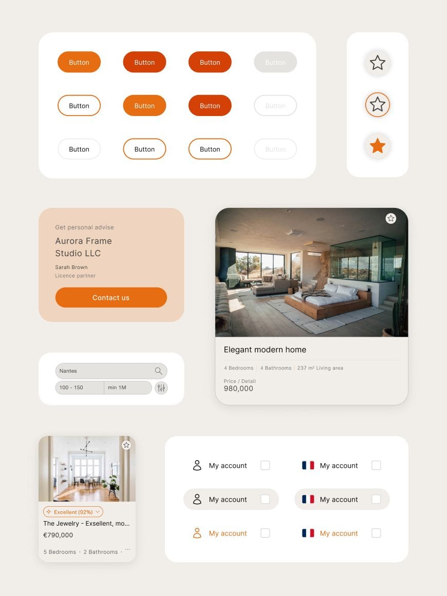 design system for the real estate platform