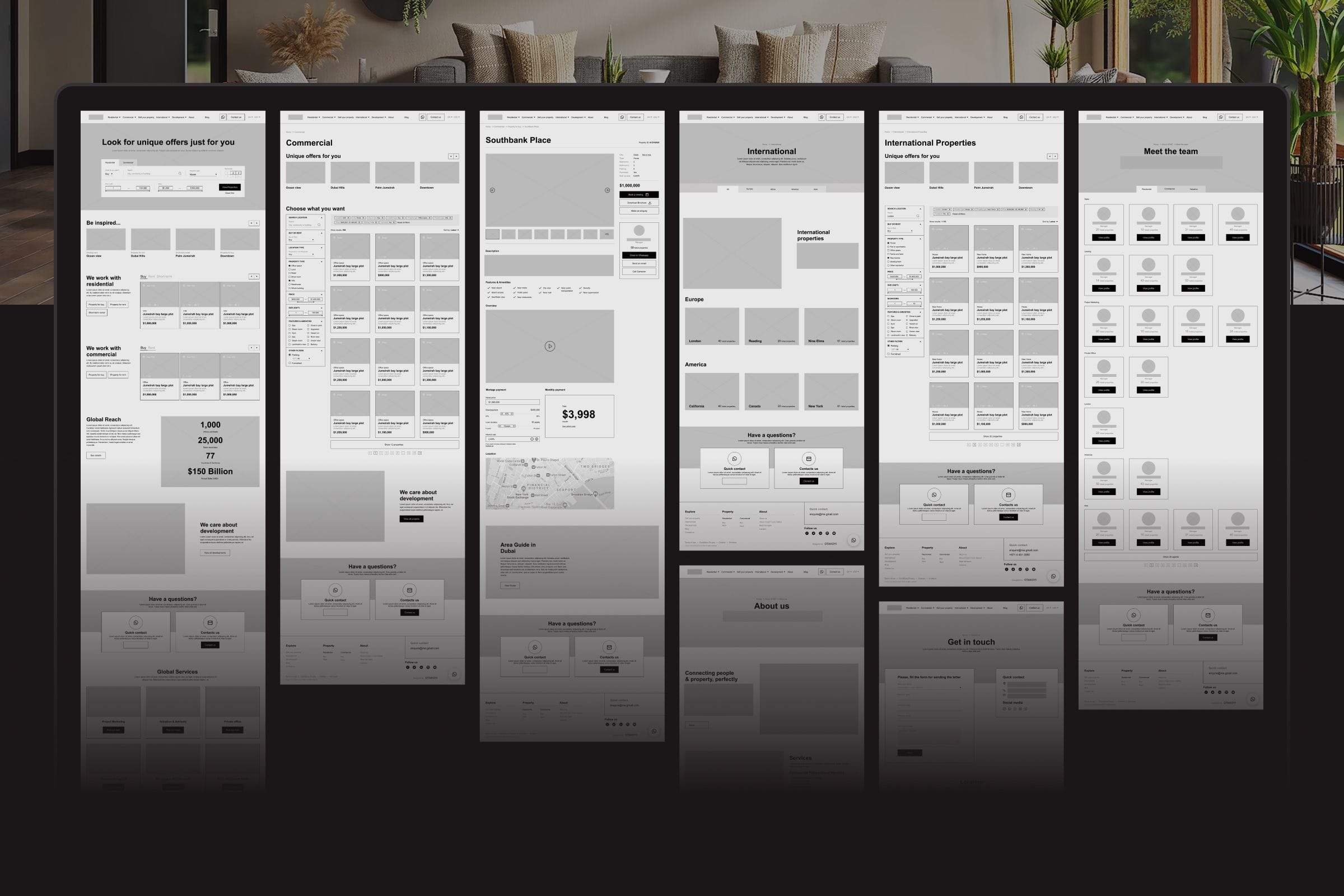 website design prototypes
