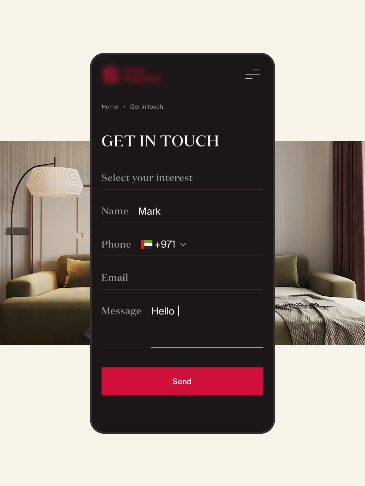 get in touch contact form
