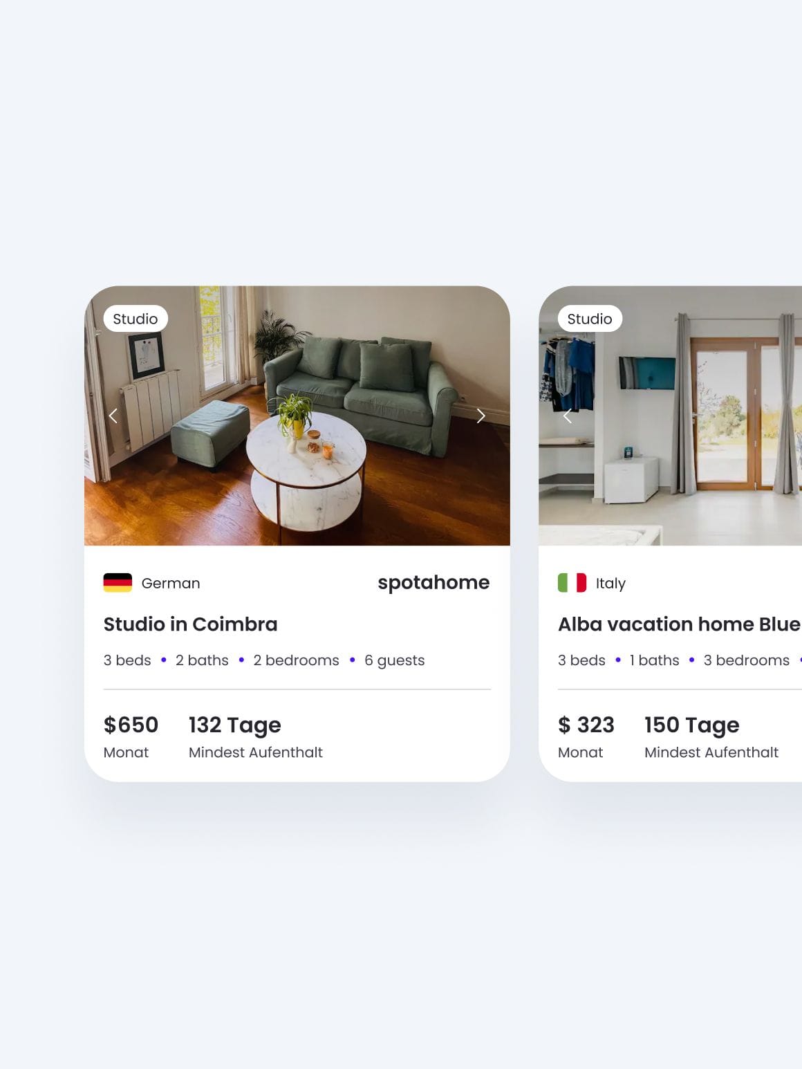 banners on the website