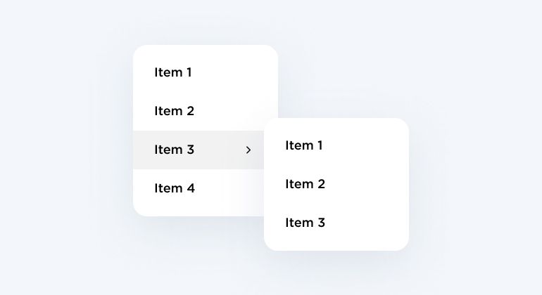 Cascading menus