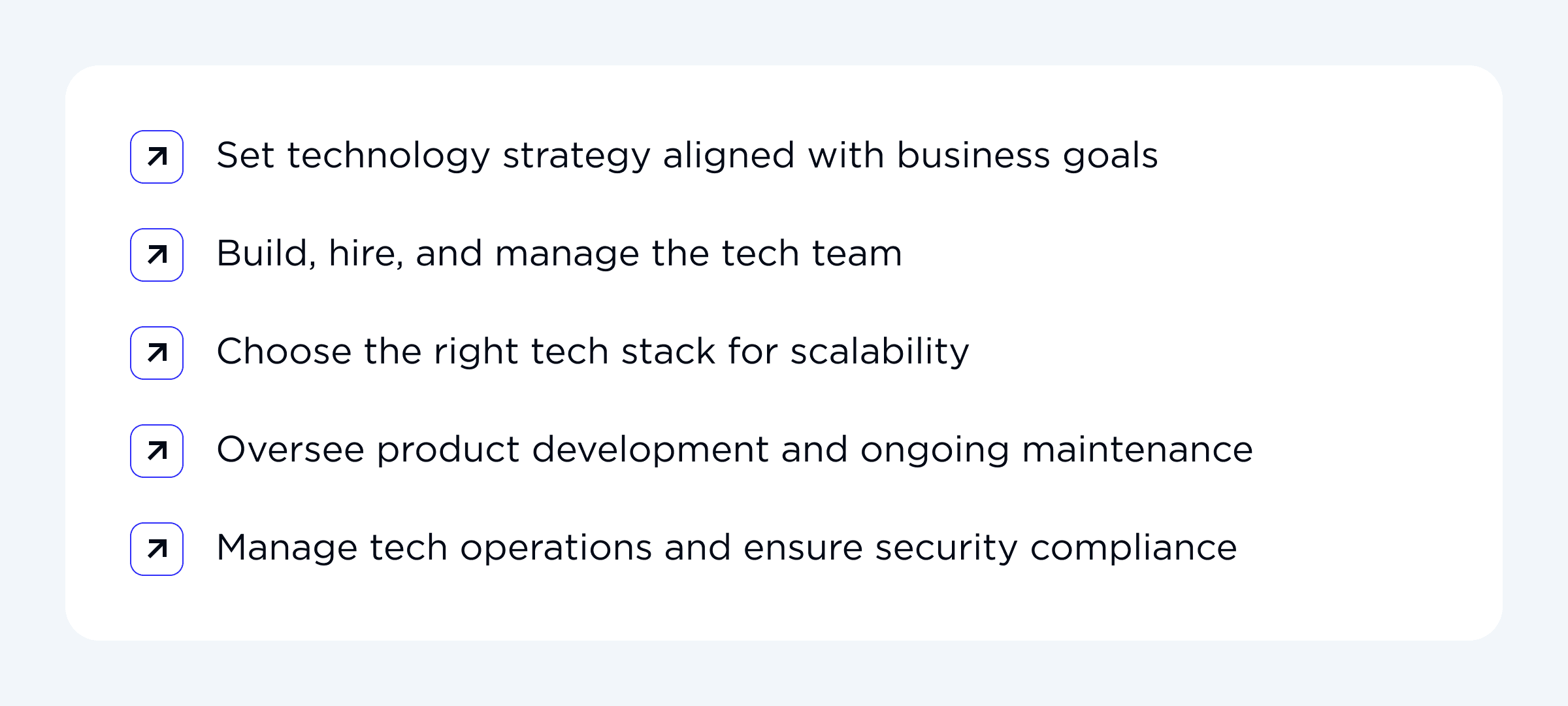 The key roles of a CTO in a startup